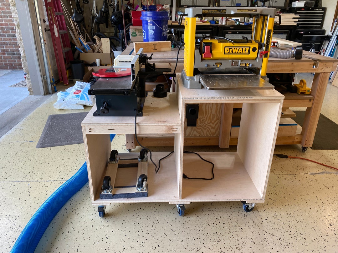 Planer Jointer Milling Cart Two Tool Mobile Cart One Plywood Sheet Digital Download Etsy