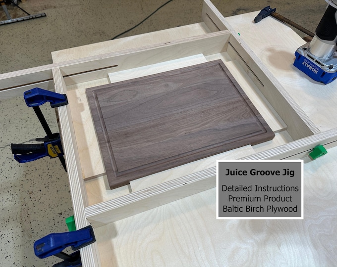 Baltic Birch Juice Groove Jig for Cutting Boards - Veteran Made