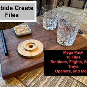 Carbide Create Bar Pack - 18 arquivos de projeto - Smoker - Shots - Openers - Flights - e muito mais