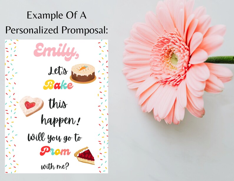 Printable Cookies Cake Prom Proposal Sign | Printable Prom Idea | Sweet ...