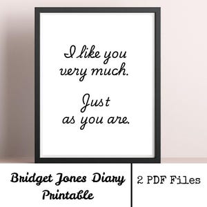 Bridget Jones Diary Quote Printable, 2000s Movie Printable, Classic Film Quote, Gift For Her, Movie Quote Wall Art,