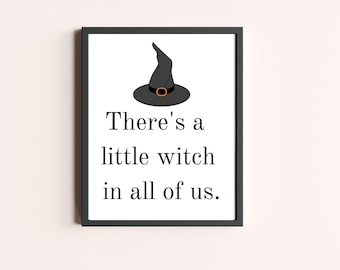 Placa mágica prática: decoração de bruxa de Halloween (download digital)