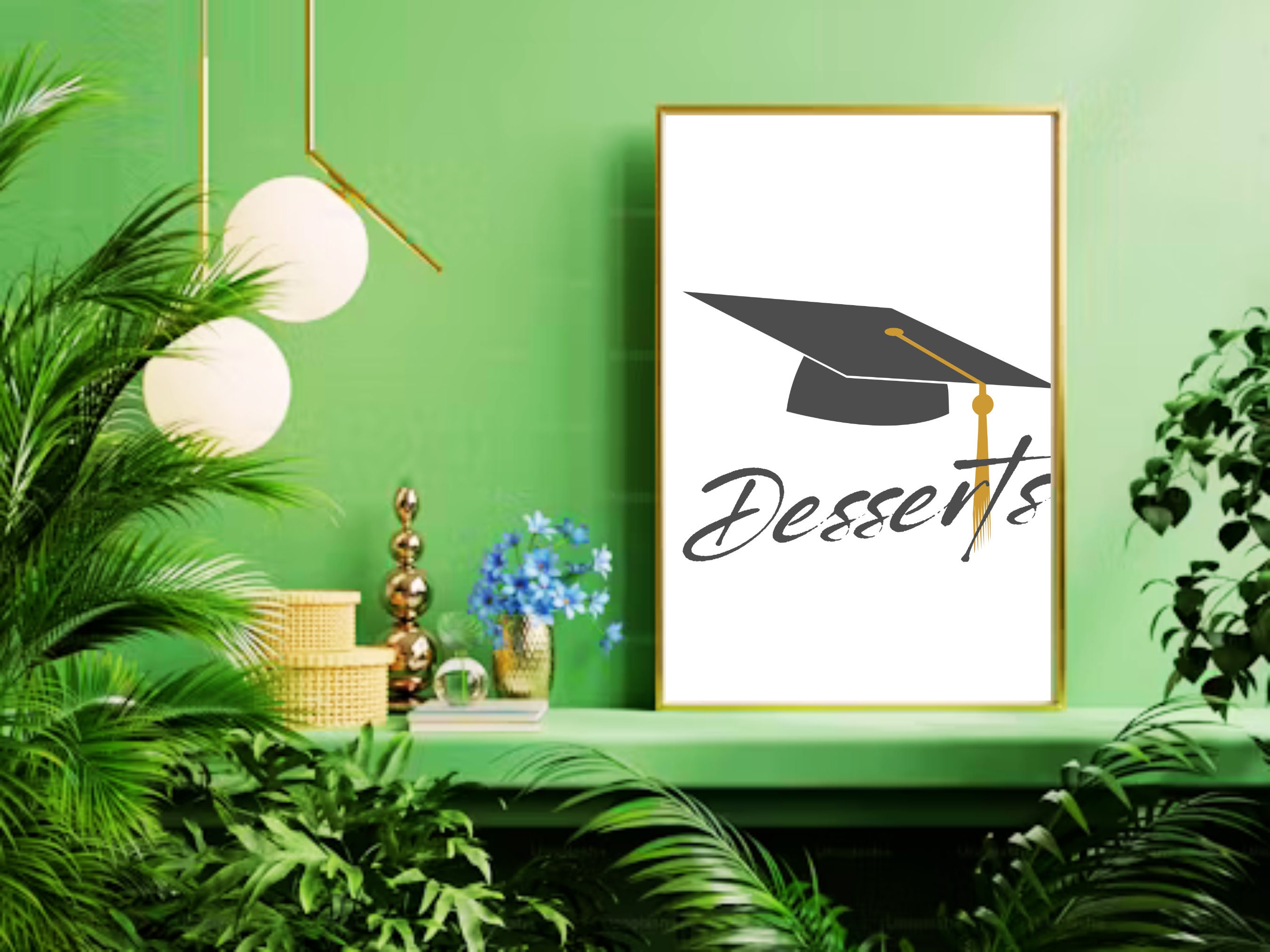 Graduation dessert table sign printable treat table sign graduation