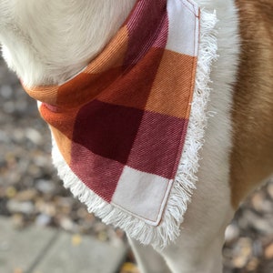 Plaid and Fringe Bandana