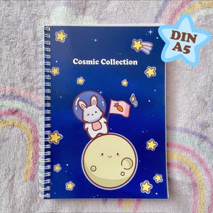 Reusable Stickerbook Kawaii Bunny Planet Sticker Collect 100Pages DIN A5 DIN A6  Kawaii Galaxy Universe Sticker Album Gift