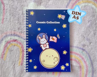 Reusable Stickerbook Kawaii Bunny Planet Sticker Collect 100Pages DIN A5 DIN A6 Kawaii Galaxy Universe Sticker Album Gift