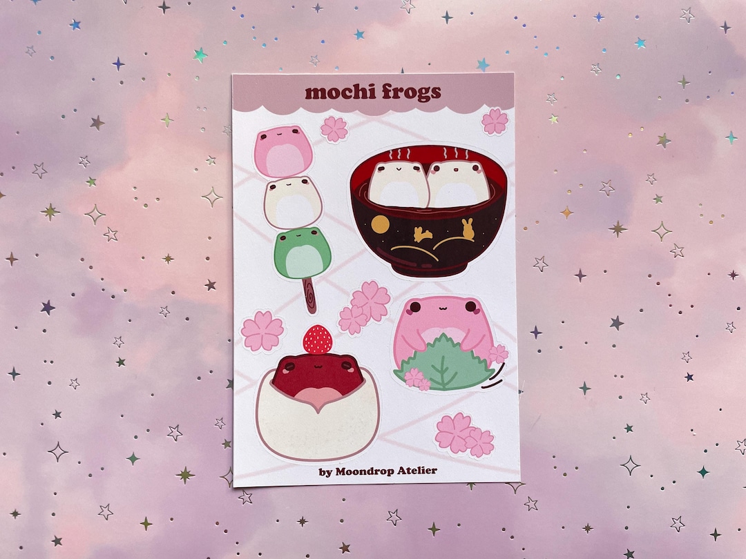 Mochi Frog Sticker Japanese Froggy Sticker Kawaii Dango Stickersheet ...