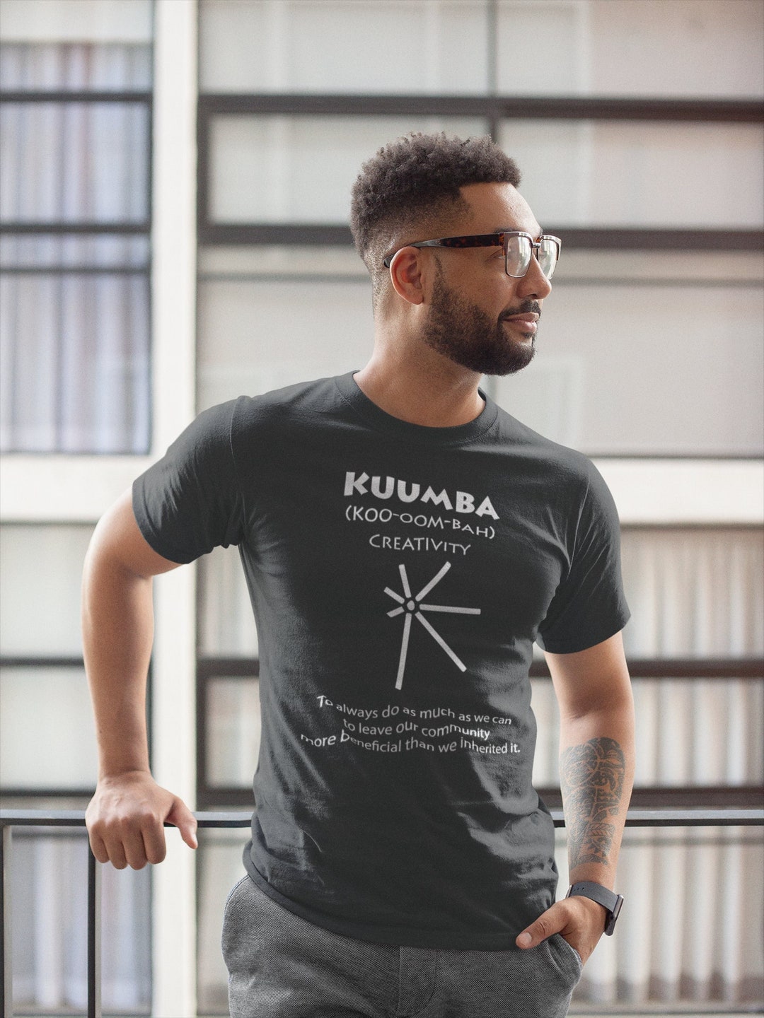 Kuumba Creativity - Kuumba Nguzo Saba Kwanzaa African Symbol T Shirt Black ...