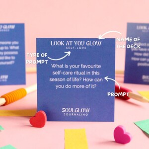 Printable Journaling Cards For Self-Connection: Look At You Glow | Journaling Prompts | Self-care Journaling | Relationship Journaling Cards