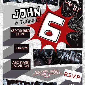 Venom Birthday Invitation
