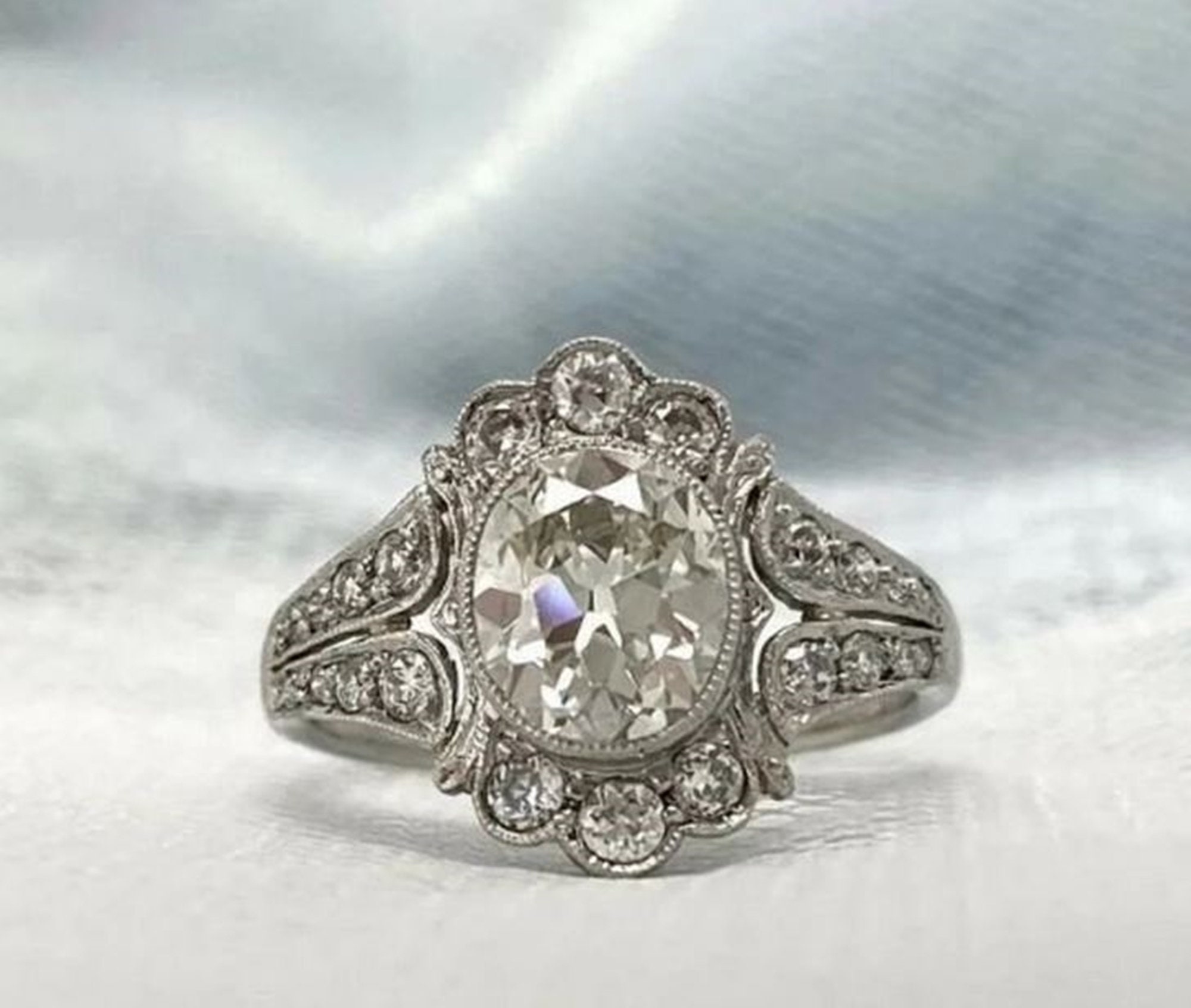 Design your own engagement ring Unique Vintage Bridal Set