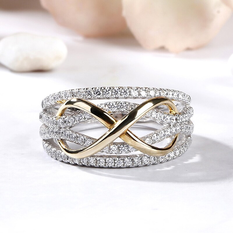 9ct Gold Infinity Knot Ring main image 1
