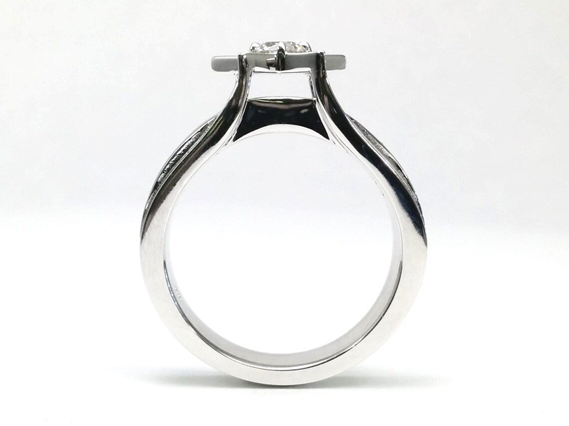 Birthday Gift Ring Handmade Jewellery White Round & Pink Etsy