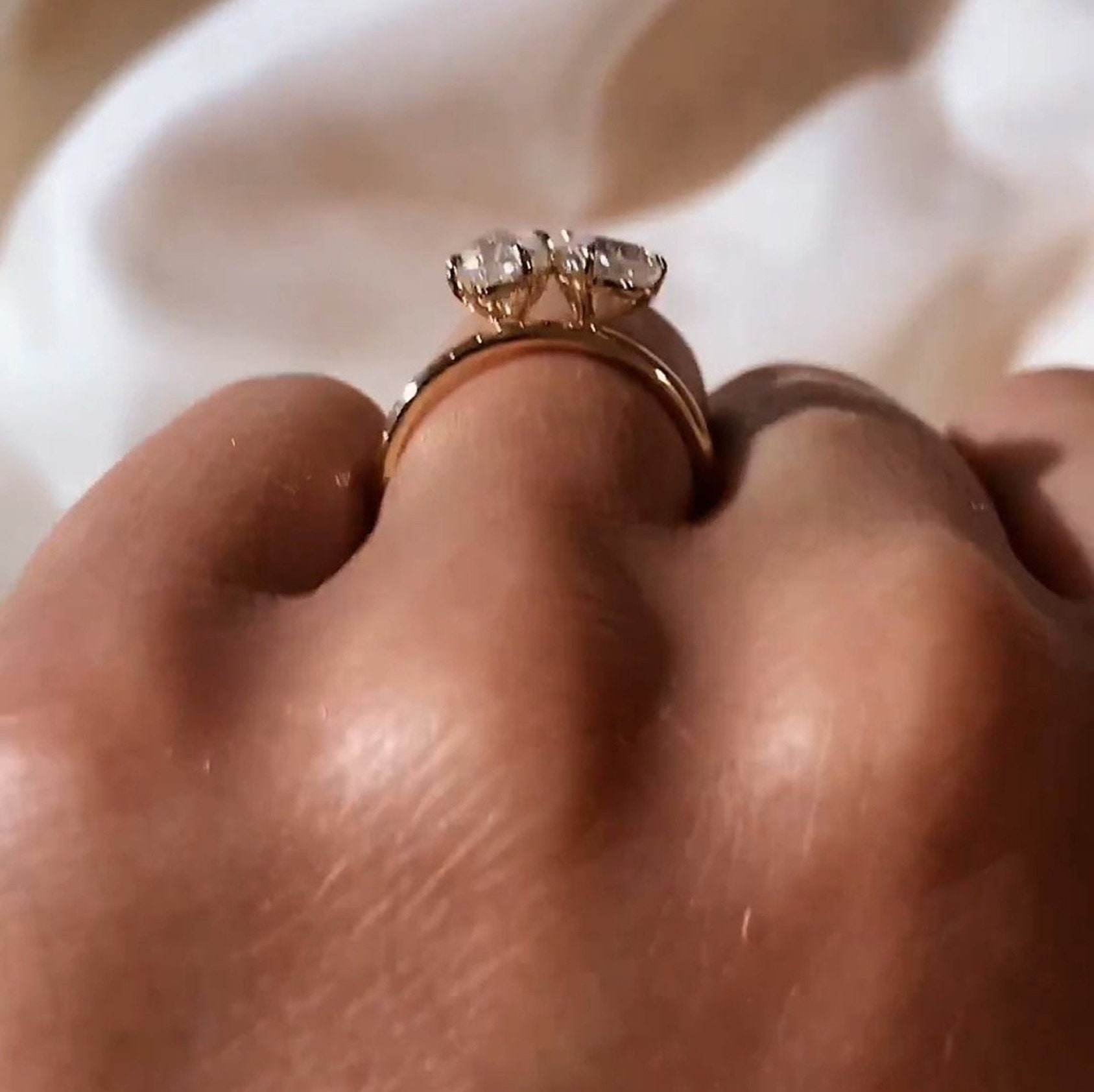 moi♡toi Diamond Toi et Moi Statement Ring | HX Jewelry