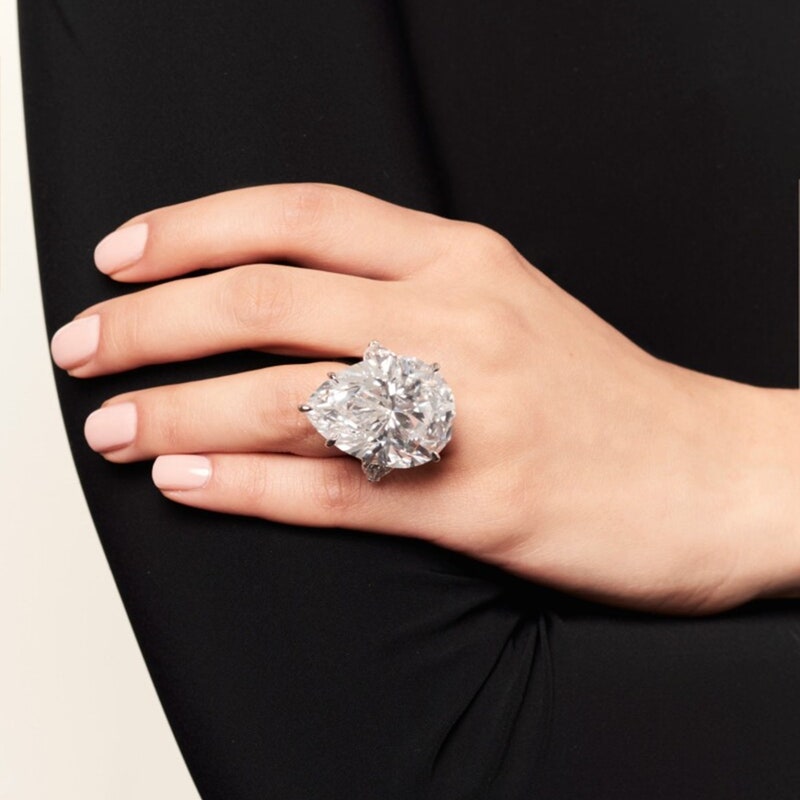 Huge Diamond Ring - Etsy