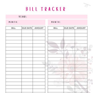 Digital Budget Planner | Digital Download | Bill Tracker | Budgeting | Cash Stuffing | Budget Planner
