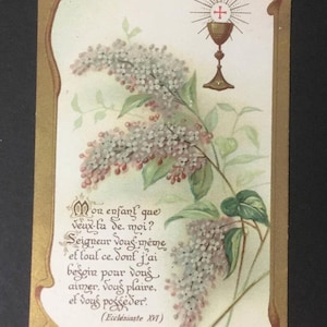 18 splendidi santini francesi antichi, biglietti di preghiera, alcuni con disegno floreale Art Nouveau. Set di diciotto - RHC106