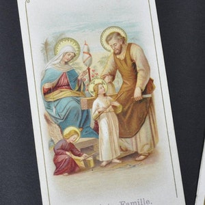 COLECCIÓN DE 17 - Estampitas Sagradas Francesas Antiguas, Estampitas de Oración - Imágenes Bíblicas Impresas Policromadas - Conjunto de Diecisiete - RHC104