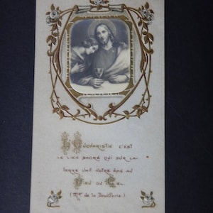 Zes Franse gebedskaarten - Bouasse-Lebel en Bouasse-Jeune Antieke Franse heilige kaarten - Gebedskaarten set van zes - Kaartencollectie - RHC102
