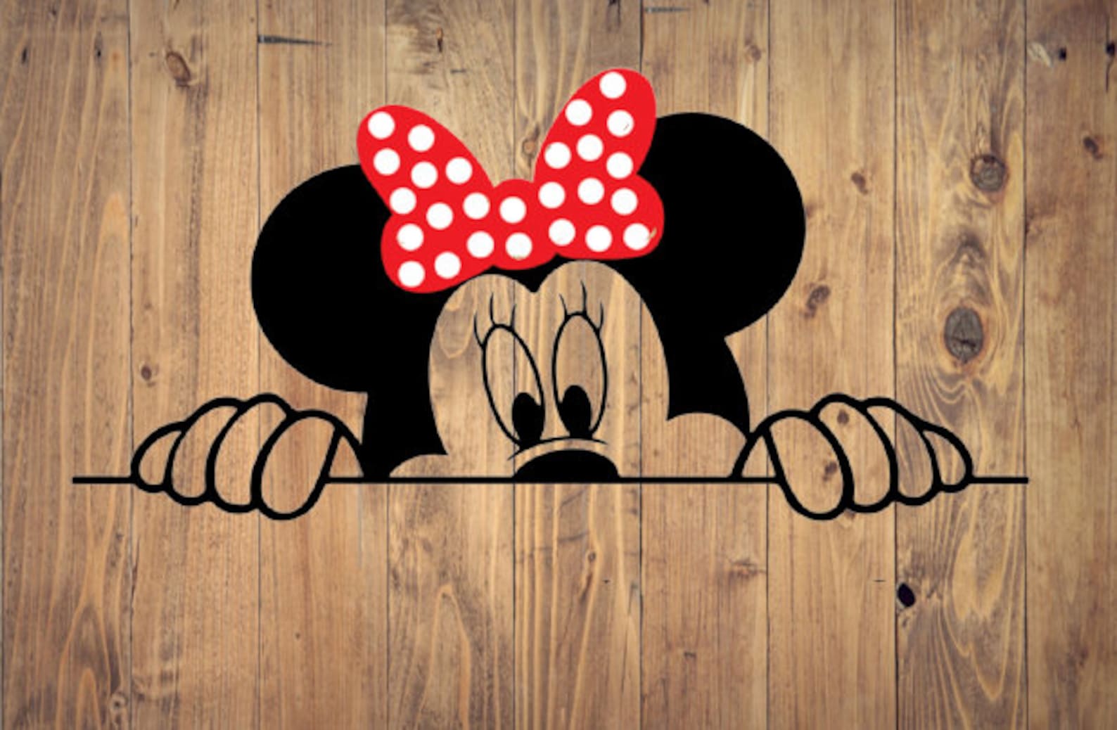 Minnie Mouse peeking SVG Disney svg Minnie svg svg file | Etsy