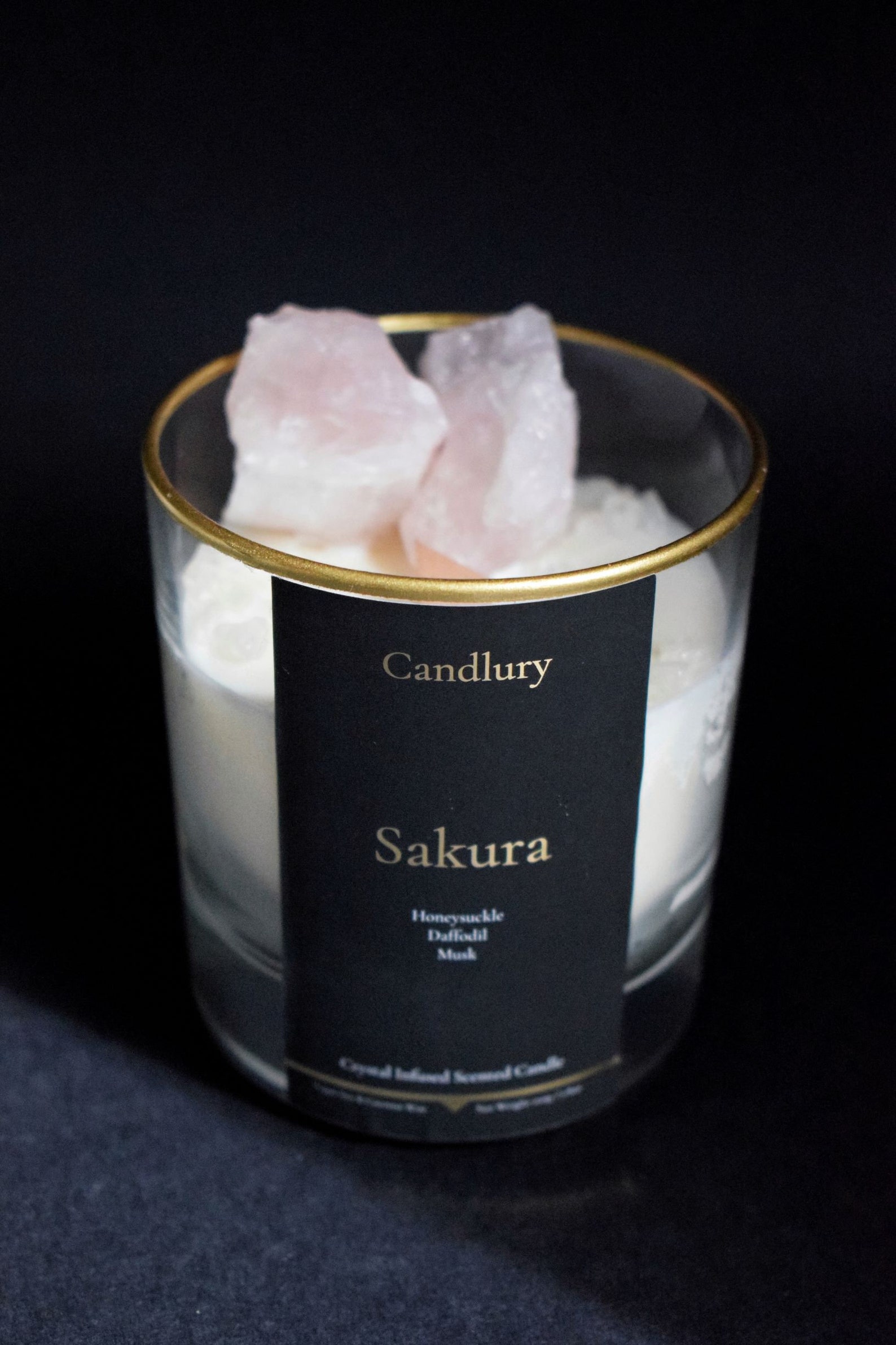 Luxurious Crystal Infused Scented Candle Sakura Etsy