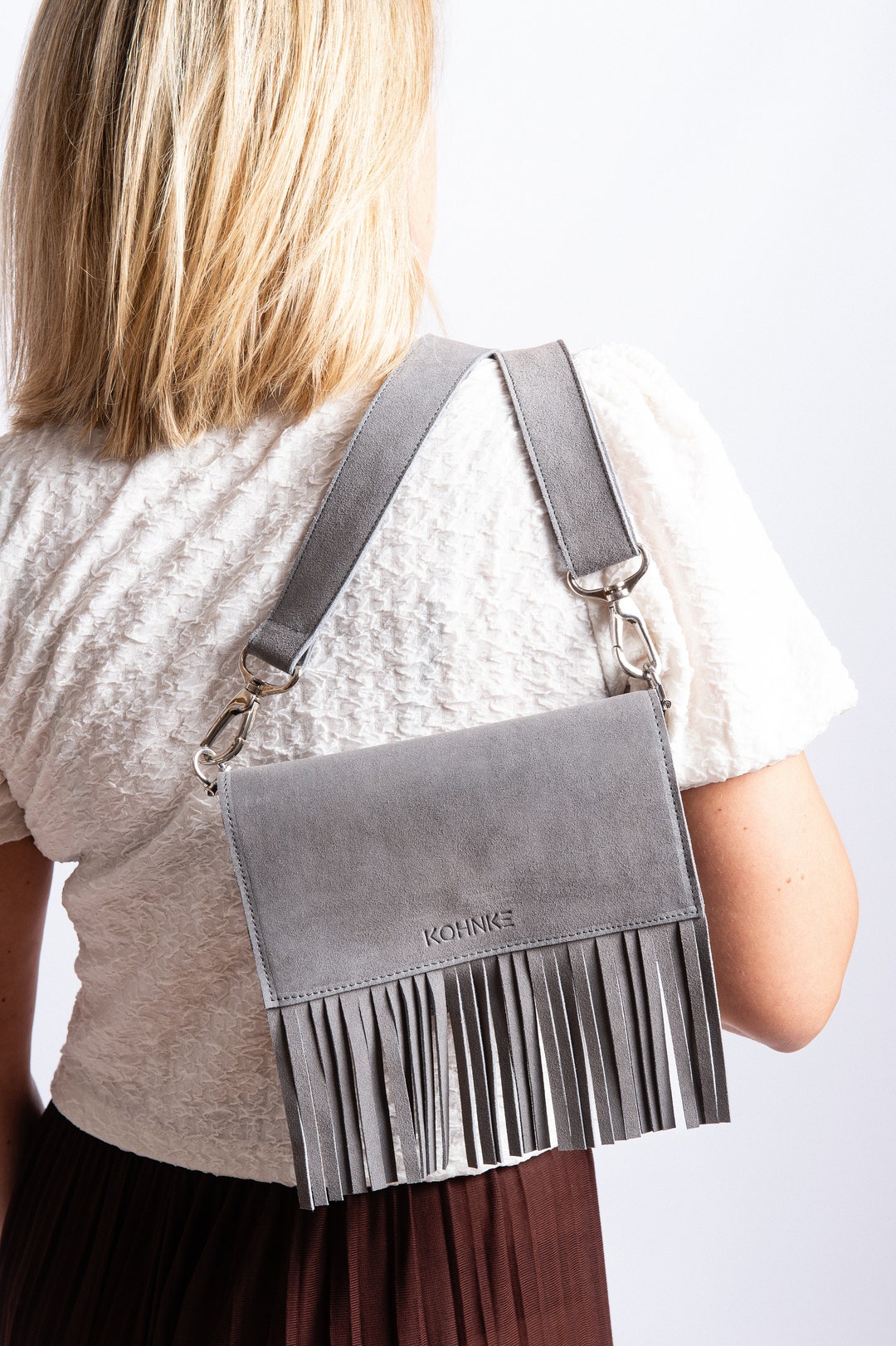 Classic Style Leather Shoulder Bag Box Handbag Natural Etsy