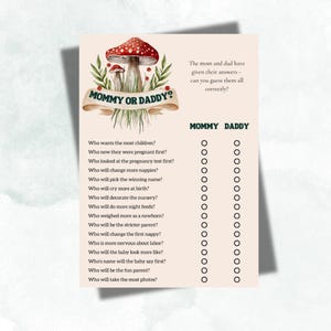 Mushroom Themed Baby Shower Games