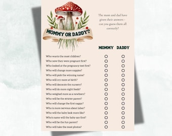 Mushroom Themed Baby Shower Games