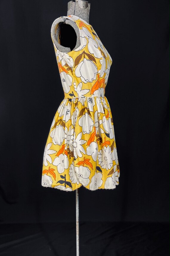 60s floral print mini dress - image 3