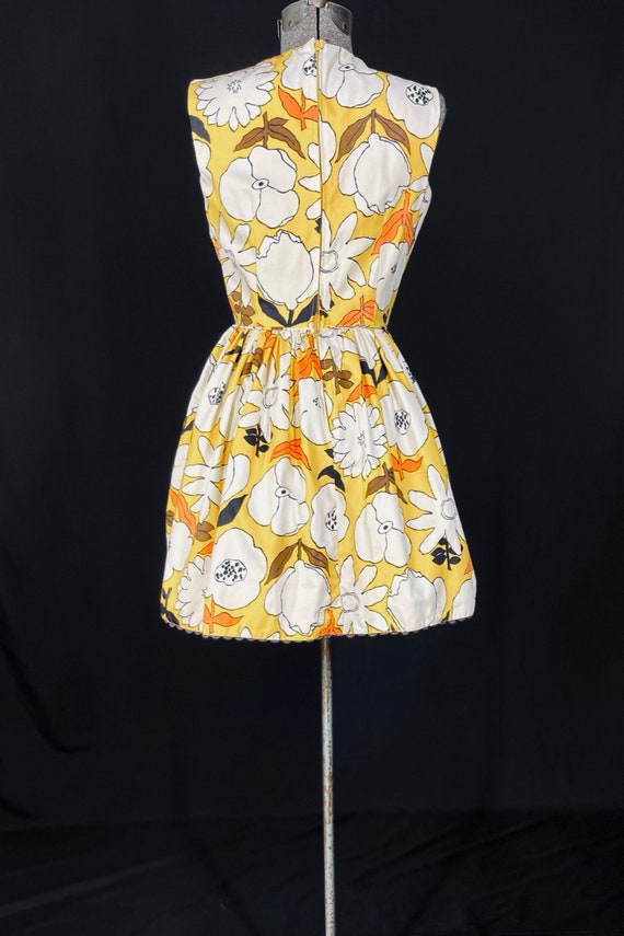 60s floral print mini dress - image 4