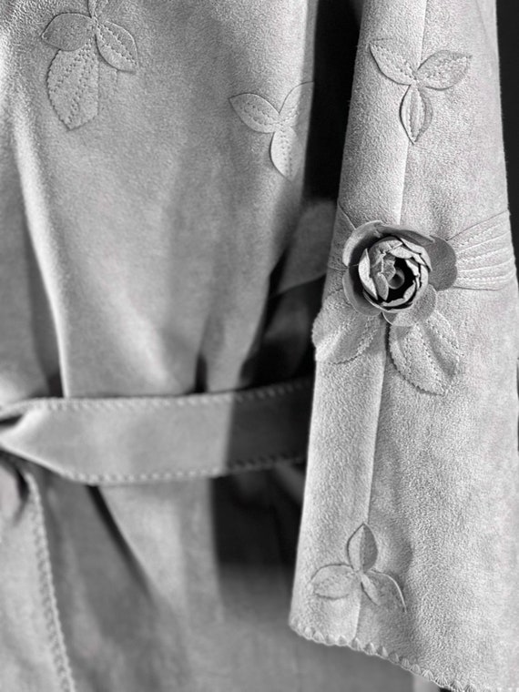 70s faux suede kimono jacket - image 5