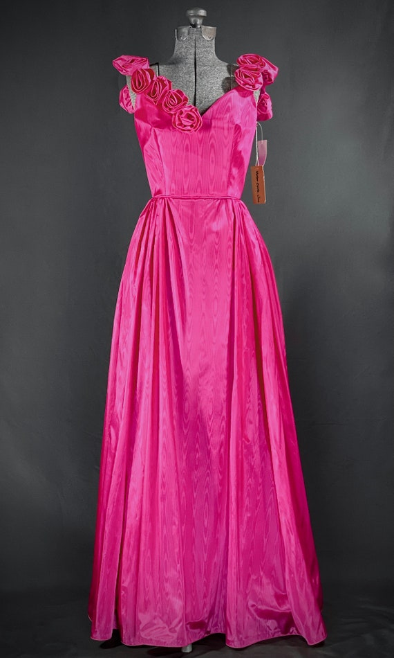 80s Victor Costa pink gown - image 2