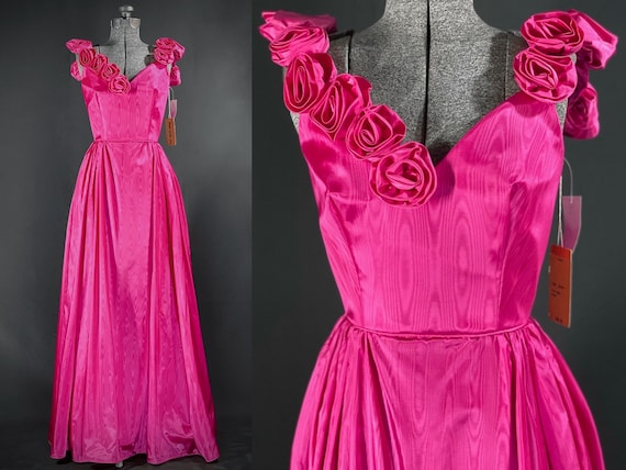 80s Victor Costa pink gown - image 1