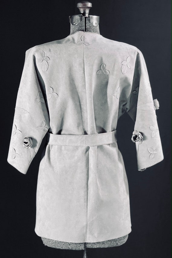 70s faux suede kimono jacket - image 3