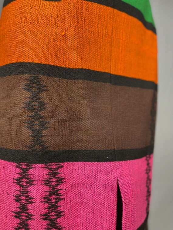 70s hand woven wool maxi skirt by Yannis Travassa… - image 7