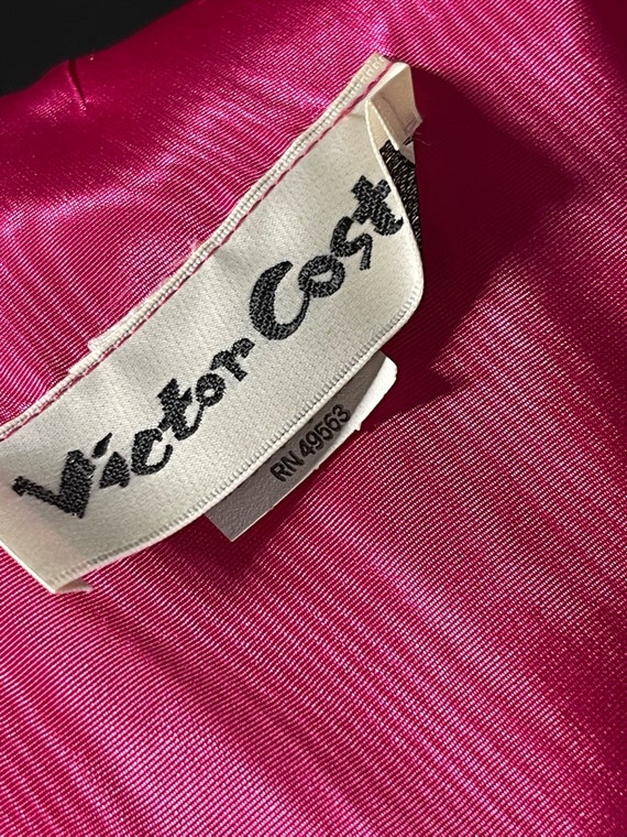 80s Victor Costa pink gown - image 8