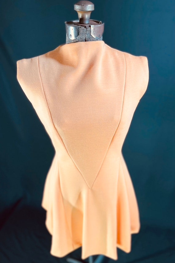 60s peach knit dress - image 5