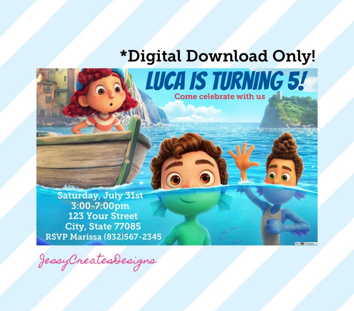 Luca Birthday Invitation - Digital Download ONLY