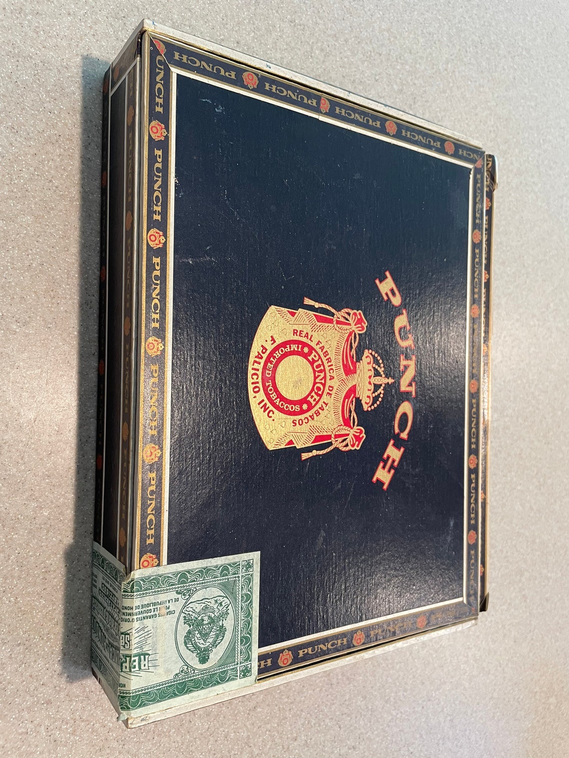 Vintage Paper Covered Cigar Box Etsy