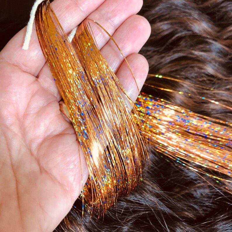 Sparkly Sunset Copper Fairy Hair 100 strands 40 Etsy