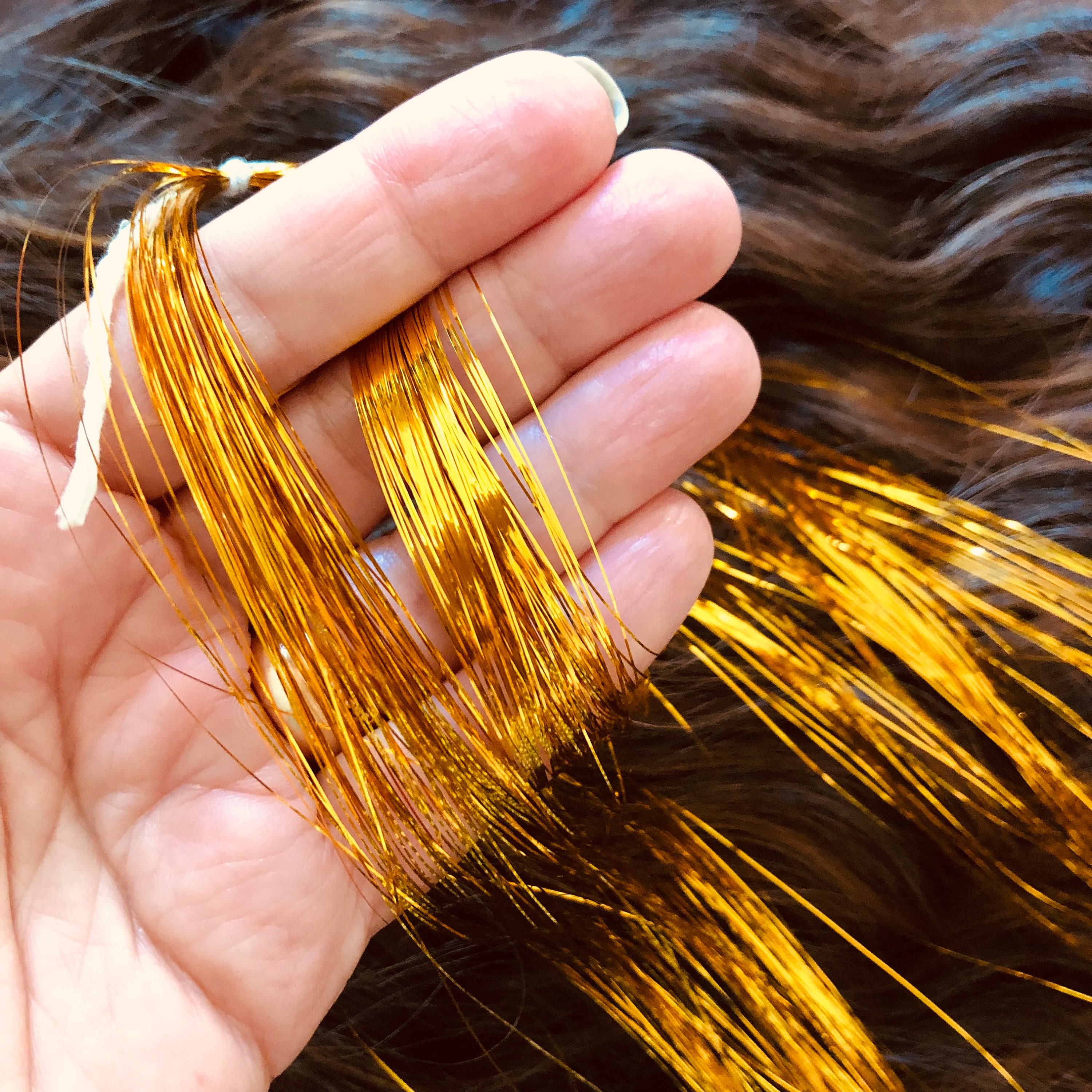 Shiny Golden Sun Fairy Hair 100 strands 40 long Etsy