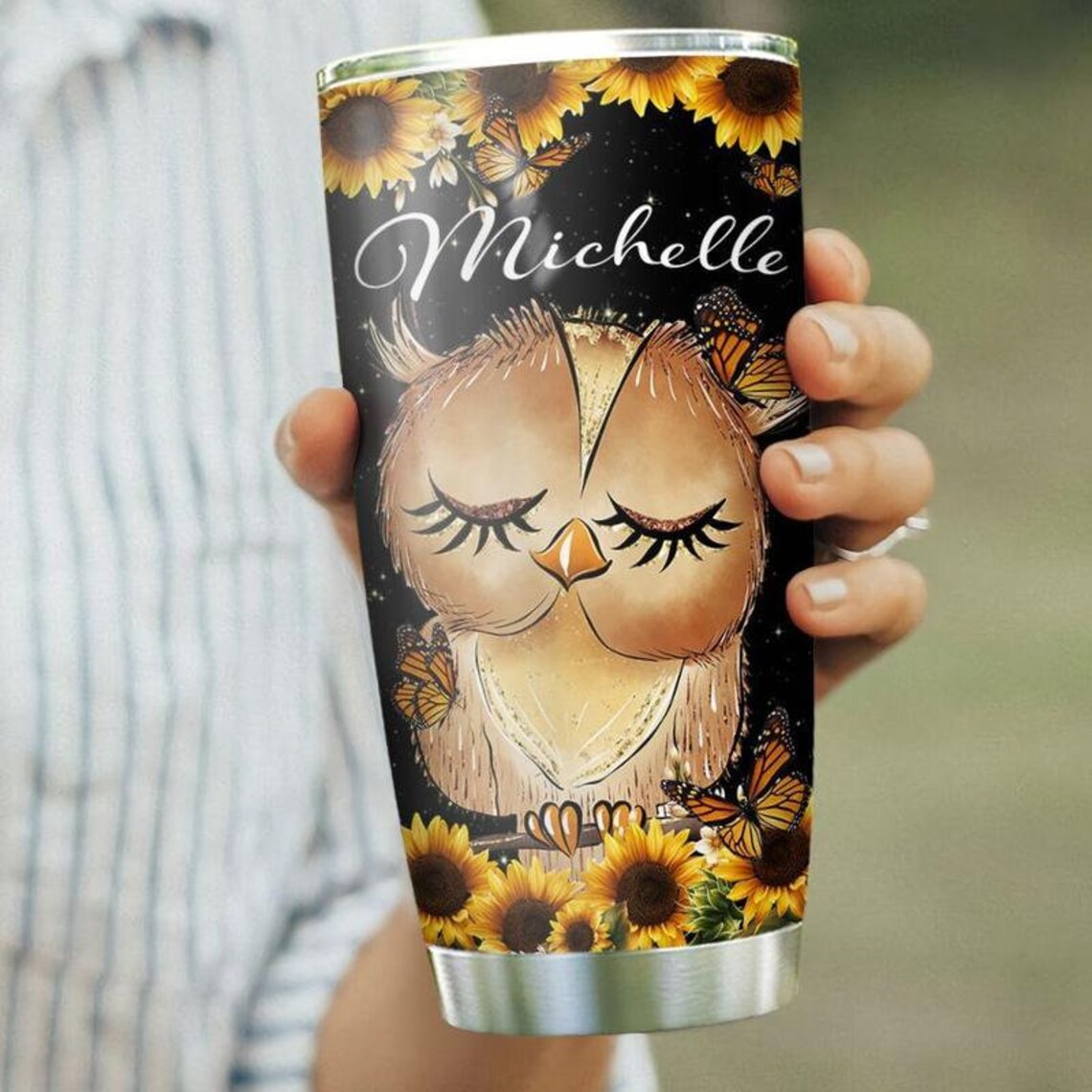 Owl Personalized HTR1610016 Stainless Steel Tumbler Etsy
