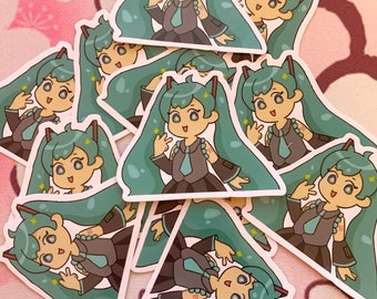 Miku Sticker, Hatsune Miku, Hatsune Miku Sticker, Vocaloid, Vocaloid Stickers, Anime Stickers, Miku, Chibi Stickers