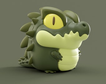 Crocodile Grumpii • Chibi • Cute • Art Toy • Display Piece • Grumpii Art Toy