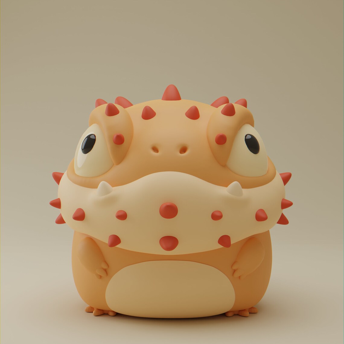 Spiky Grumpii Chibi Cute Art Toy Display Piece Etsy
