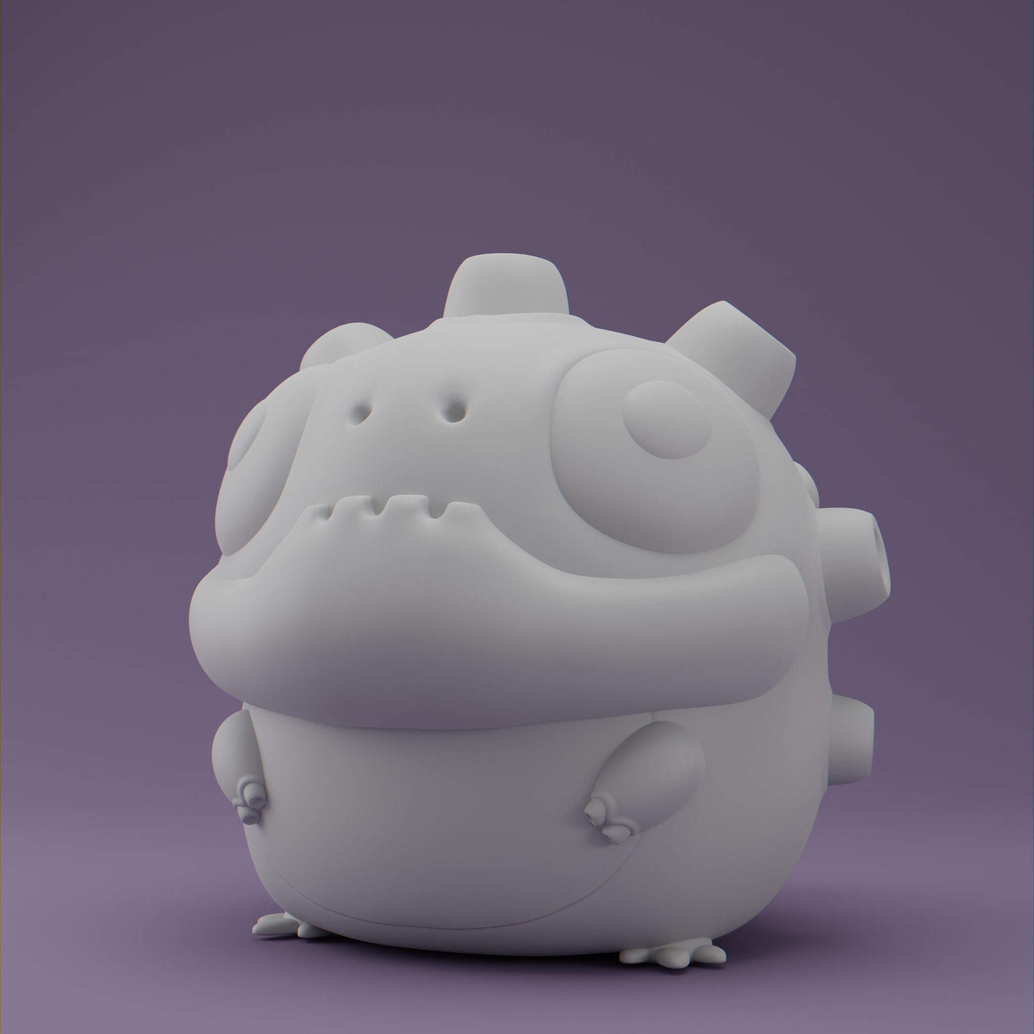 Smokii Grumpii Chibi Cute Art Toy Display Piece Etsy