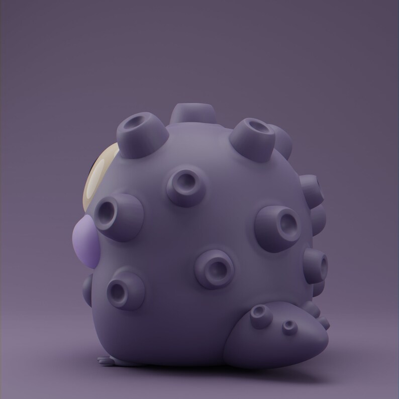 Smokii Grumpii Chibi Cute Art Toy Display Piece Etsy