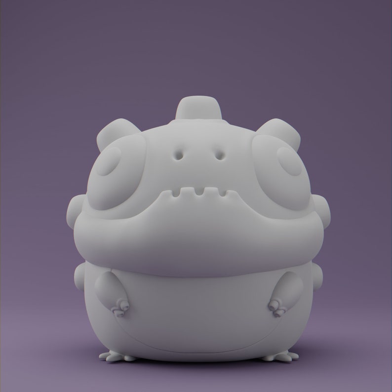 Smokii Grumpii Chibi Cute Art Toy Display Piece Etsy