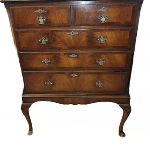Antique English Walnut Chest of Drawers
