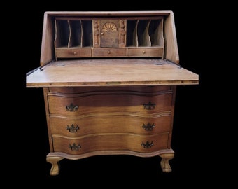Mahogany Sectetary Desk Slanted Desk Antique Secretary Desk Vintage Secretary Desk